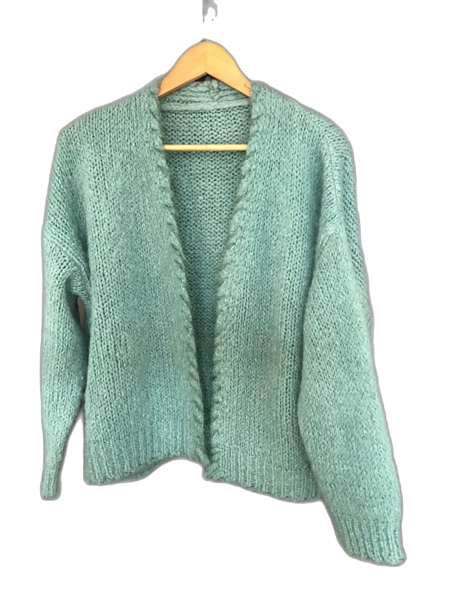 Turquoise wool cardigan