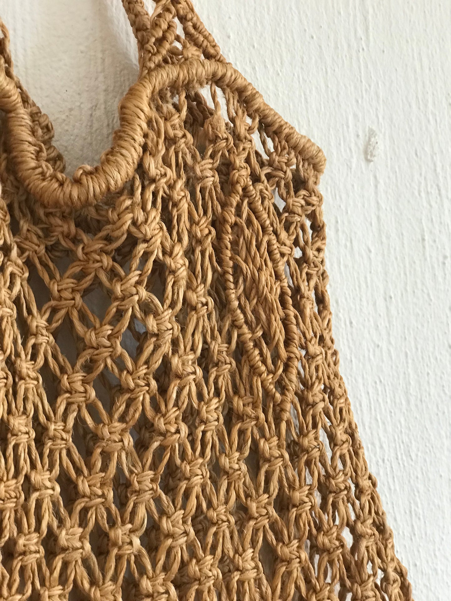 Vintage macrame shopper