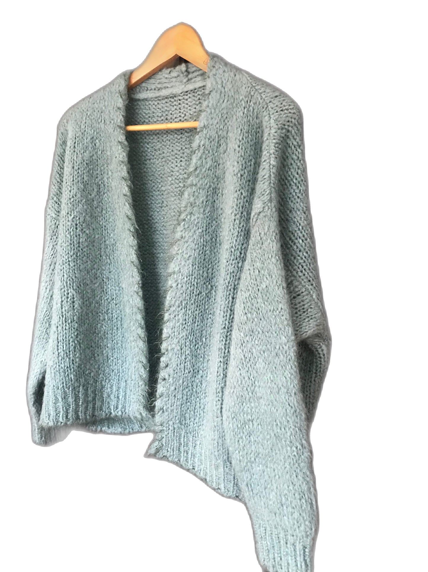 Turquoise wool cardigan