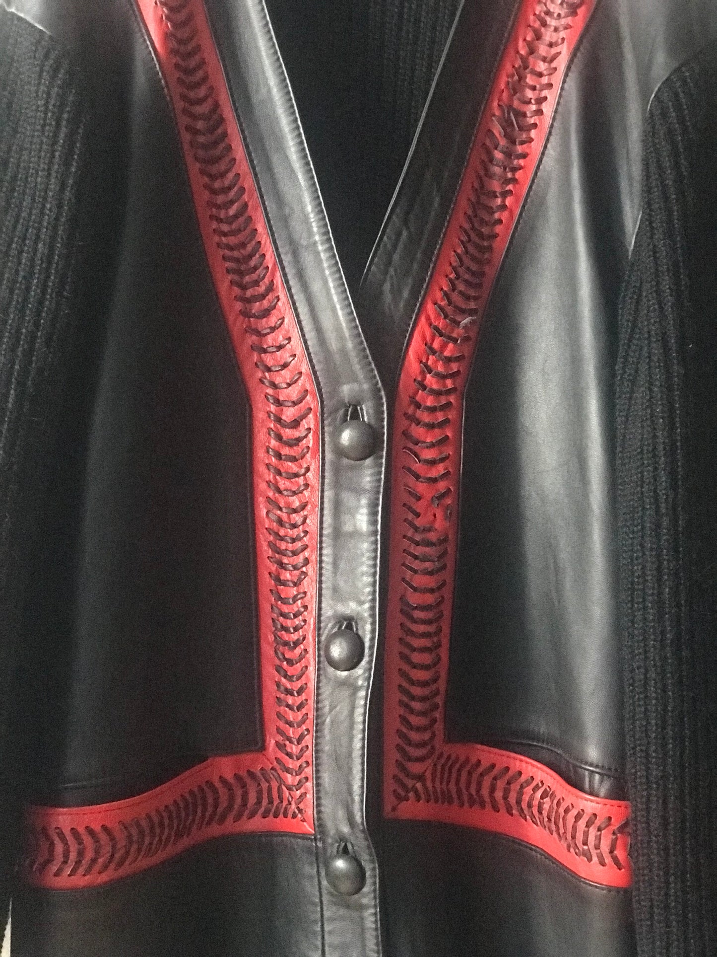 Vintage leather cardi