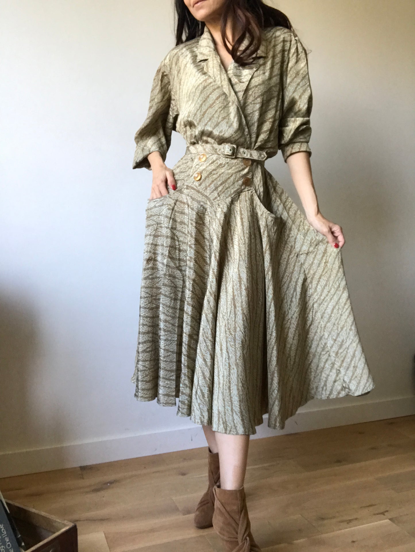 vintage midi dress 80s