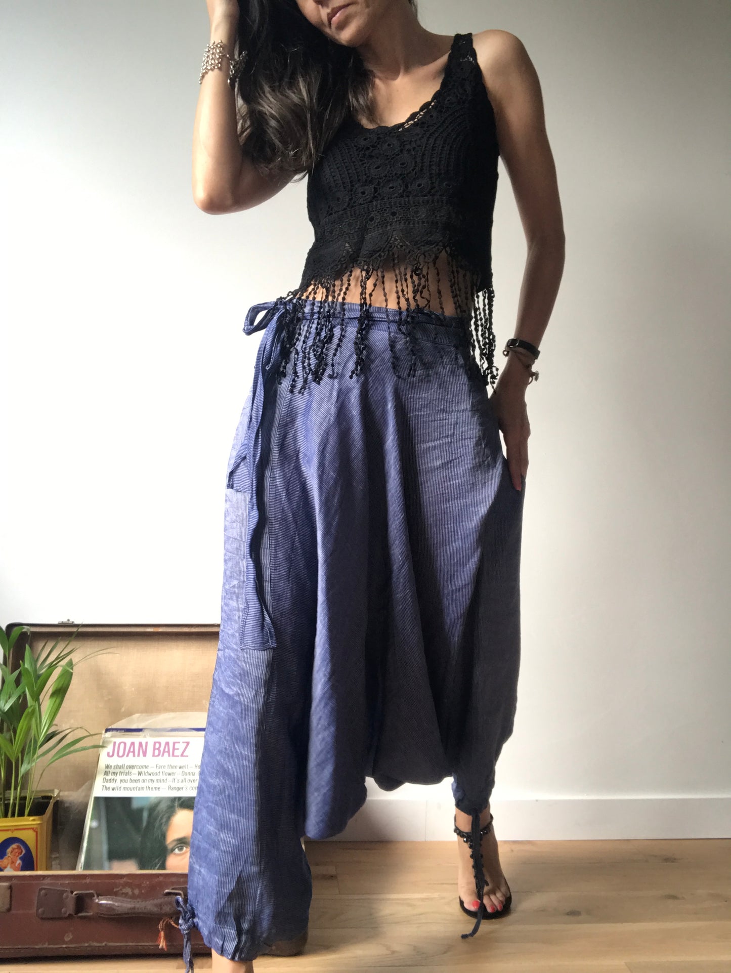 Silk harem pants