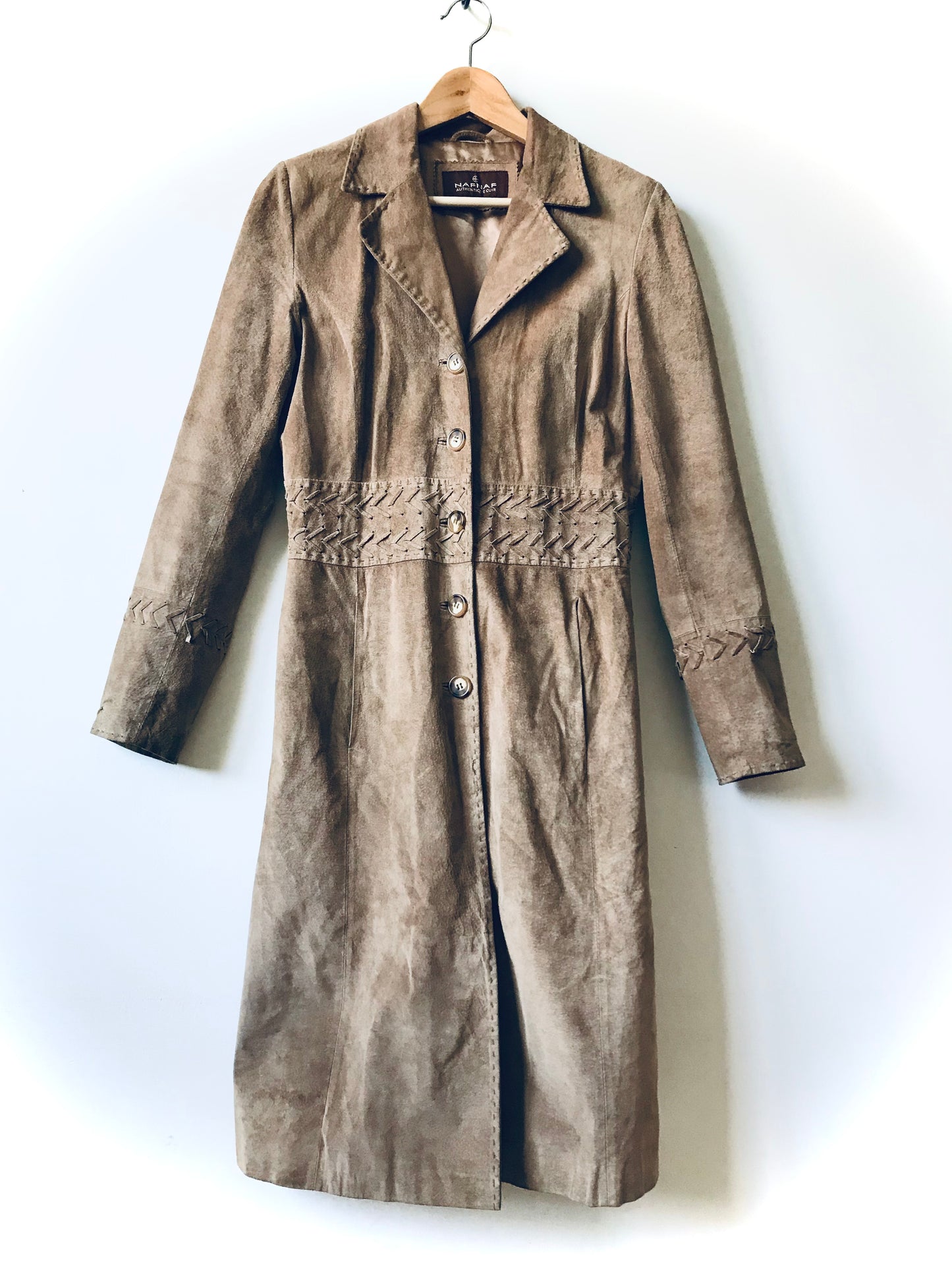 Naf Naf suede coat 90s