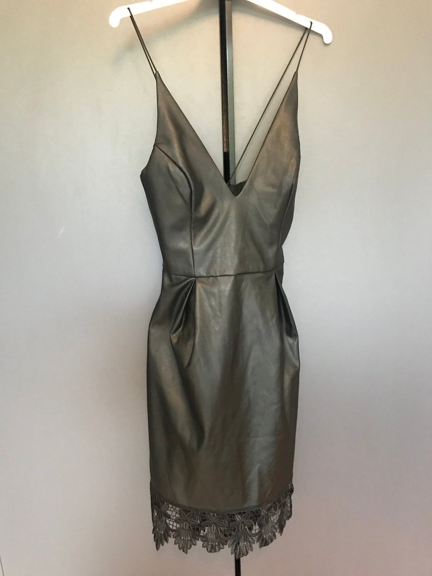 Vintage leather look dress