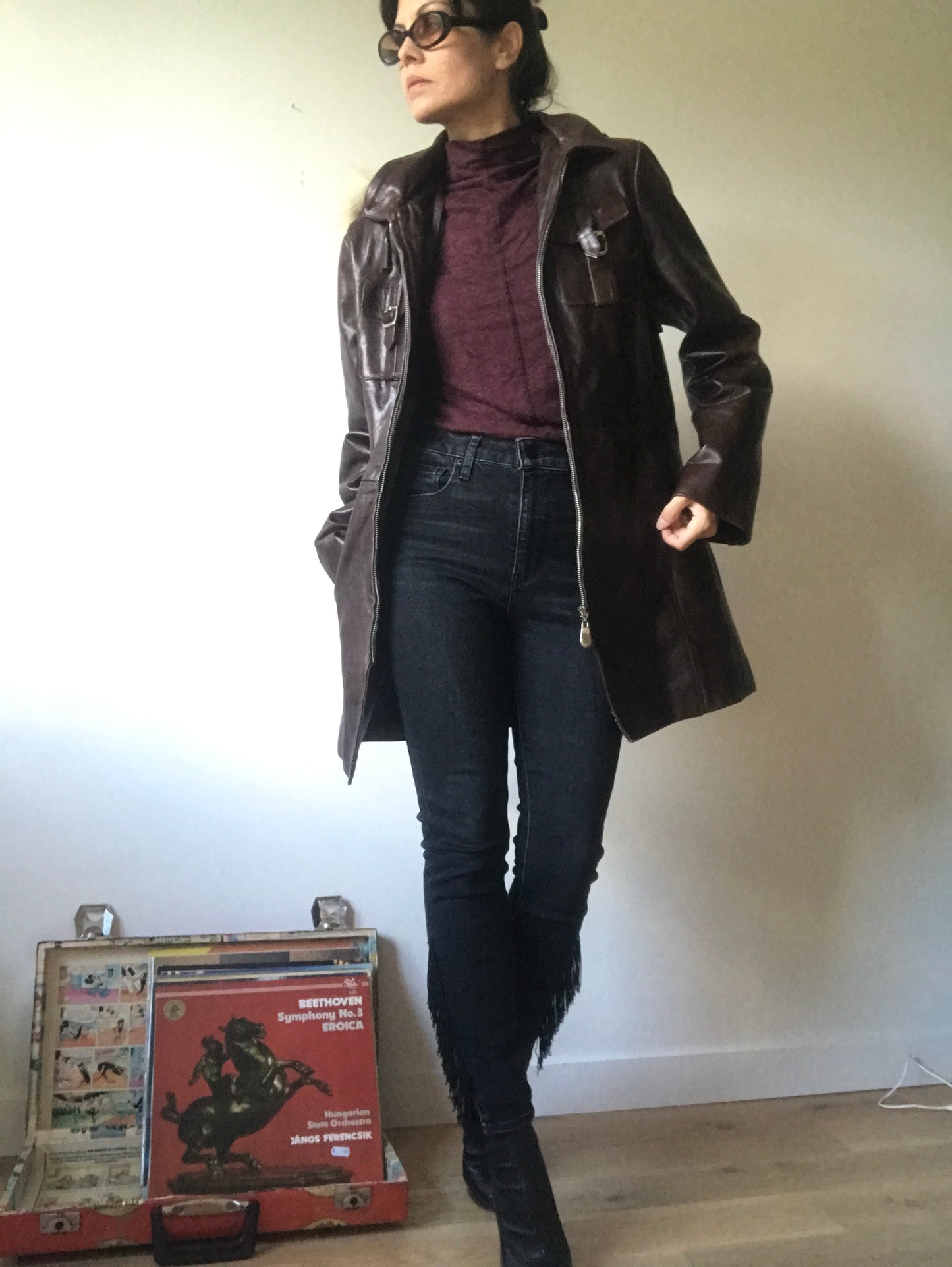 Vintage leather coat