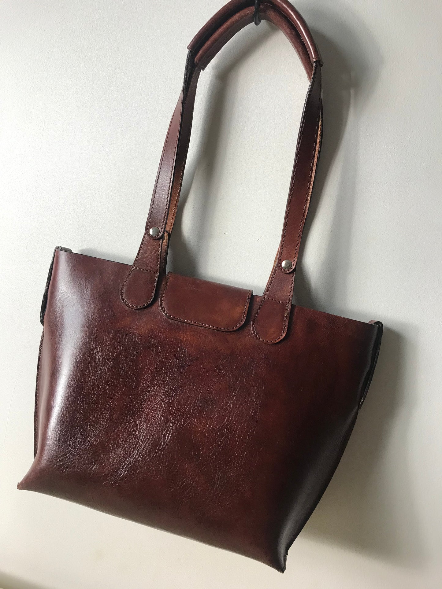 Vintage Solid Leather Handbag