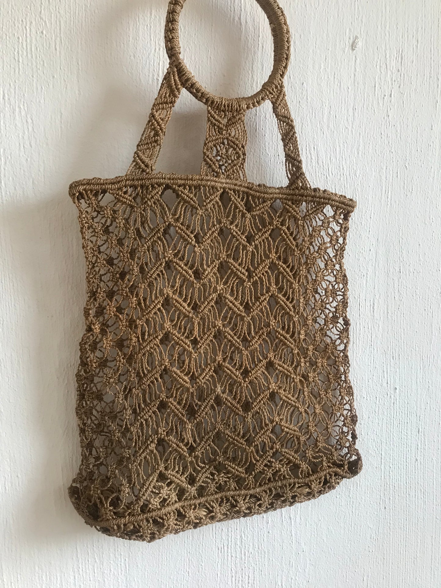 Vintage macrame purse