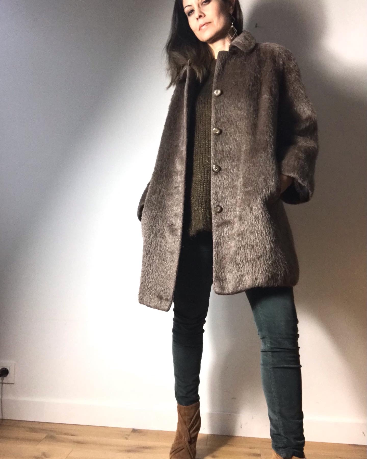 Vintage mohair wool coat