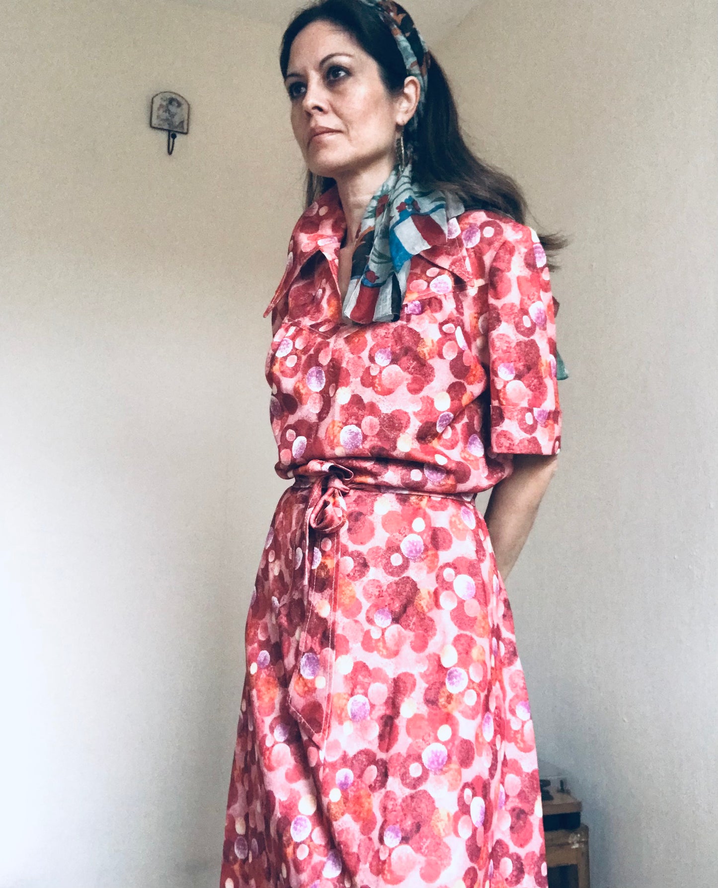 70s Tie belt dress