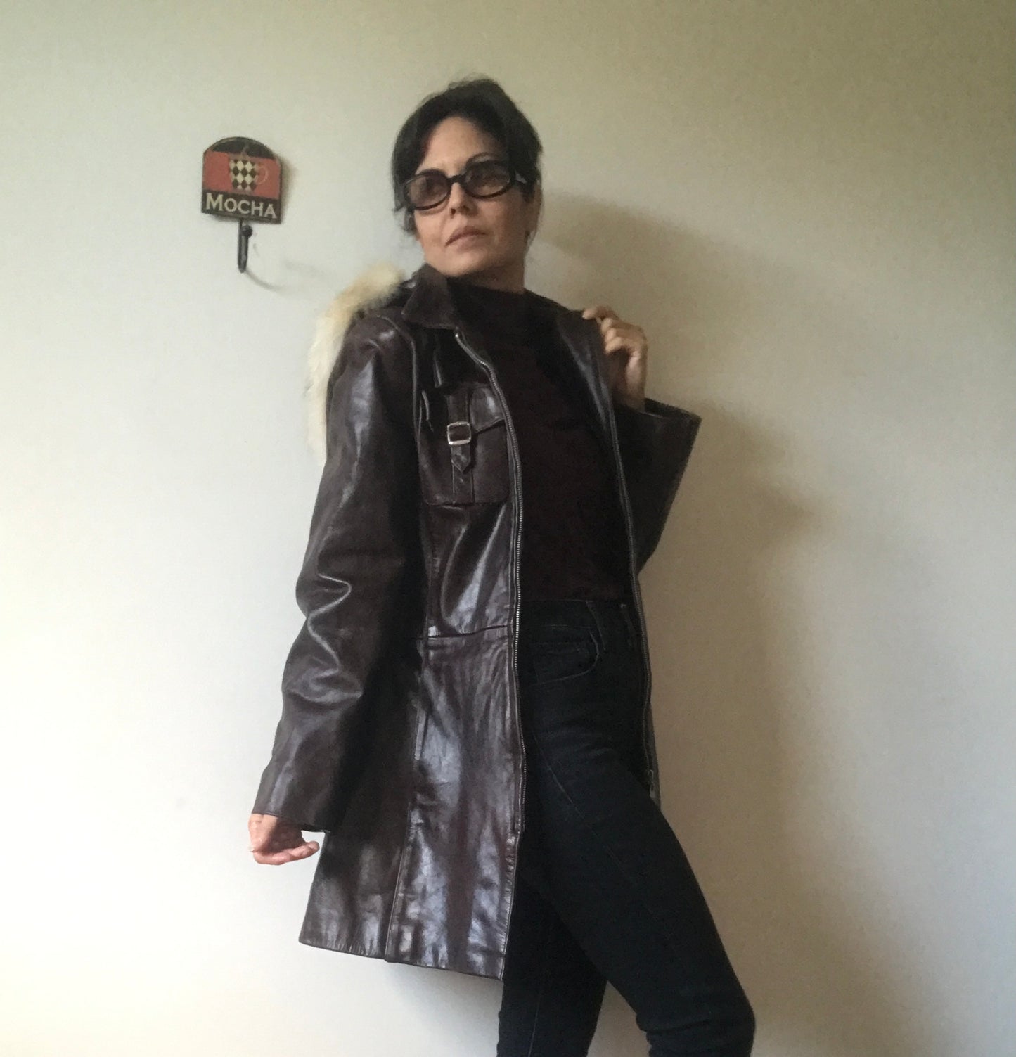 Vintage leather coat