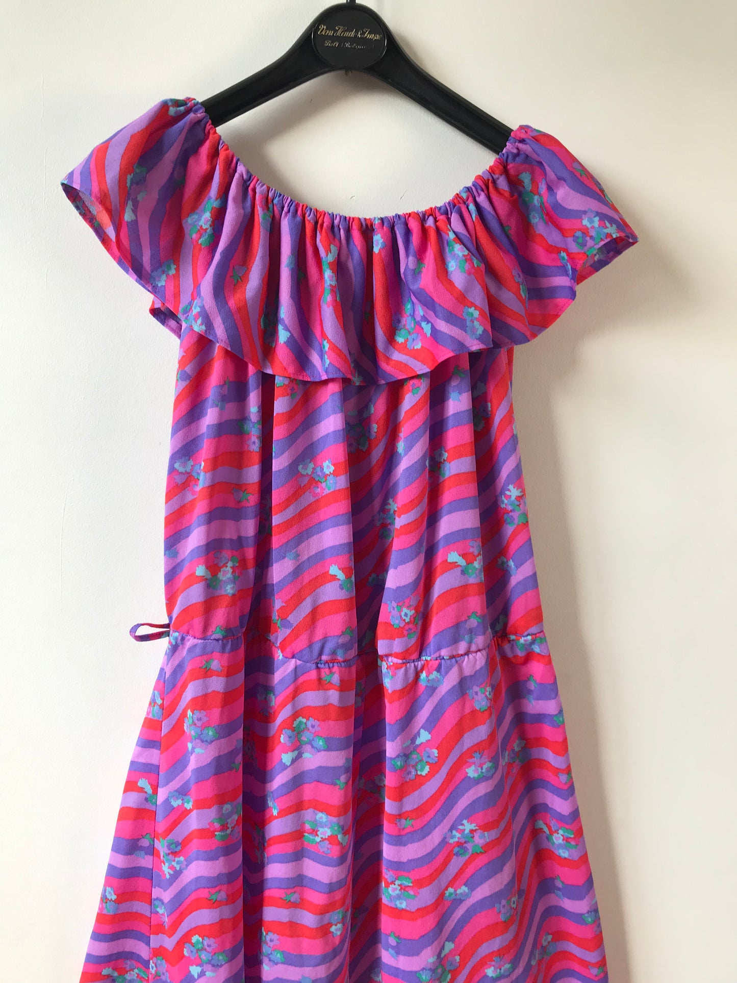 off shoulder vintage dress