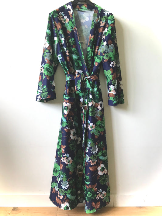 Vintage belted maxi dressing gown