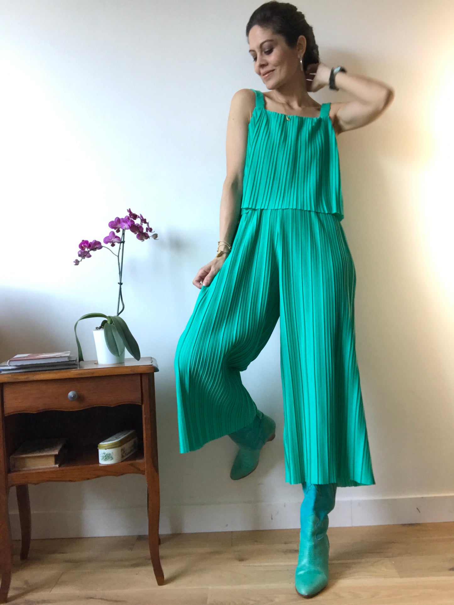 Pleated jumpsuit