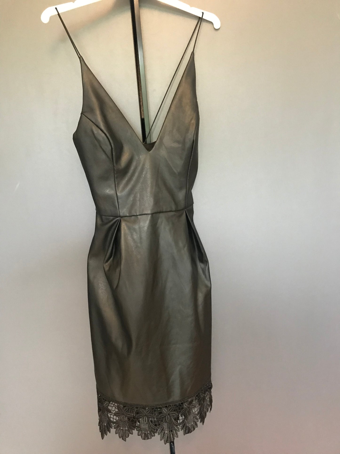 Vintage leather look dress