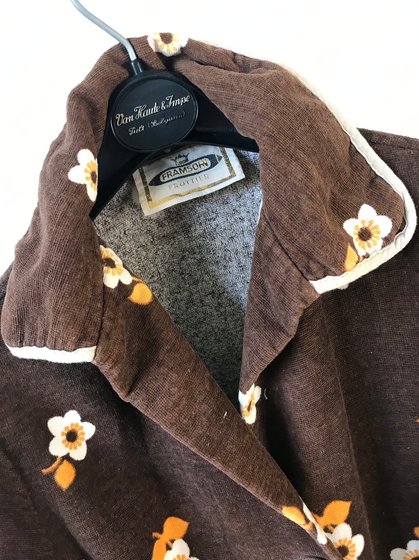 retro floral print dressing gown