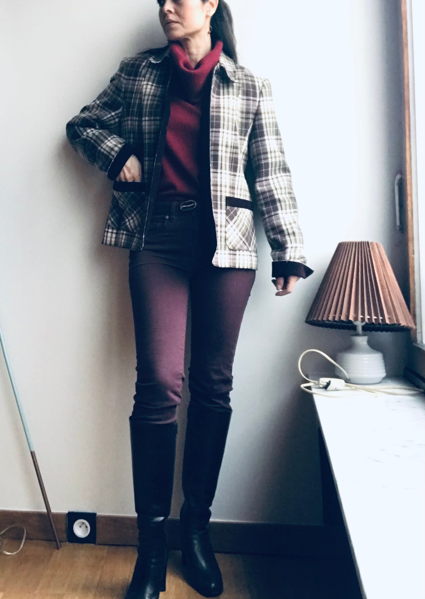 Vintage plaid blazer