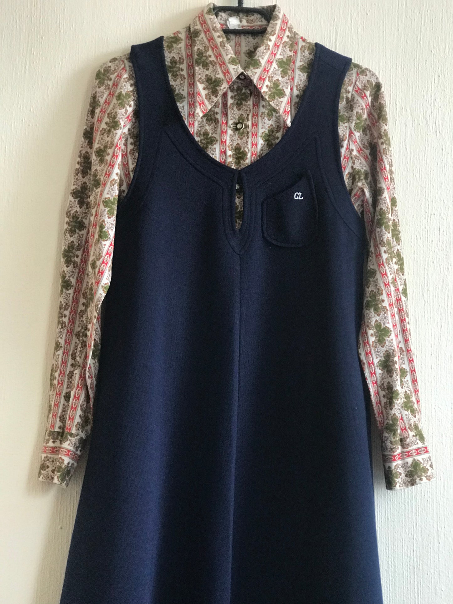 Claire Laurent 70s gilet dress