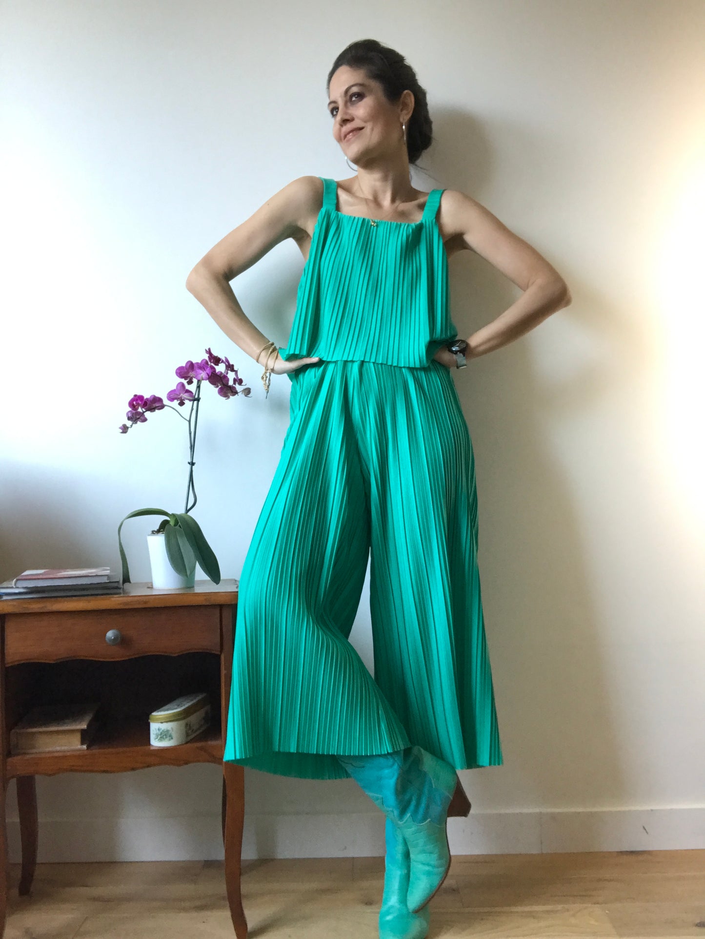 Pleated jumpsuit