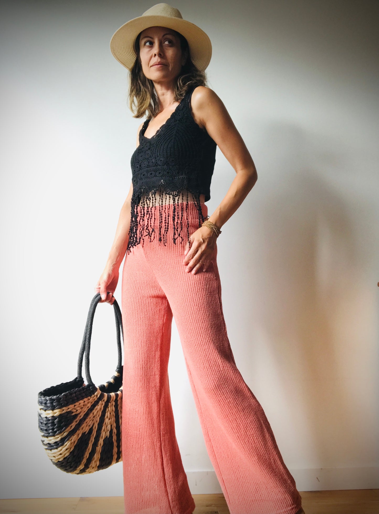 Free People wide leg crochet