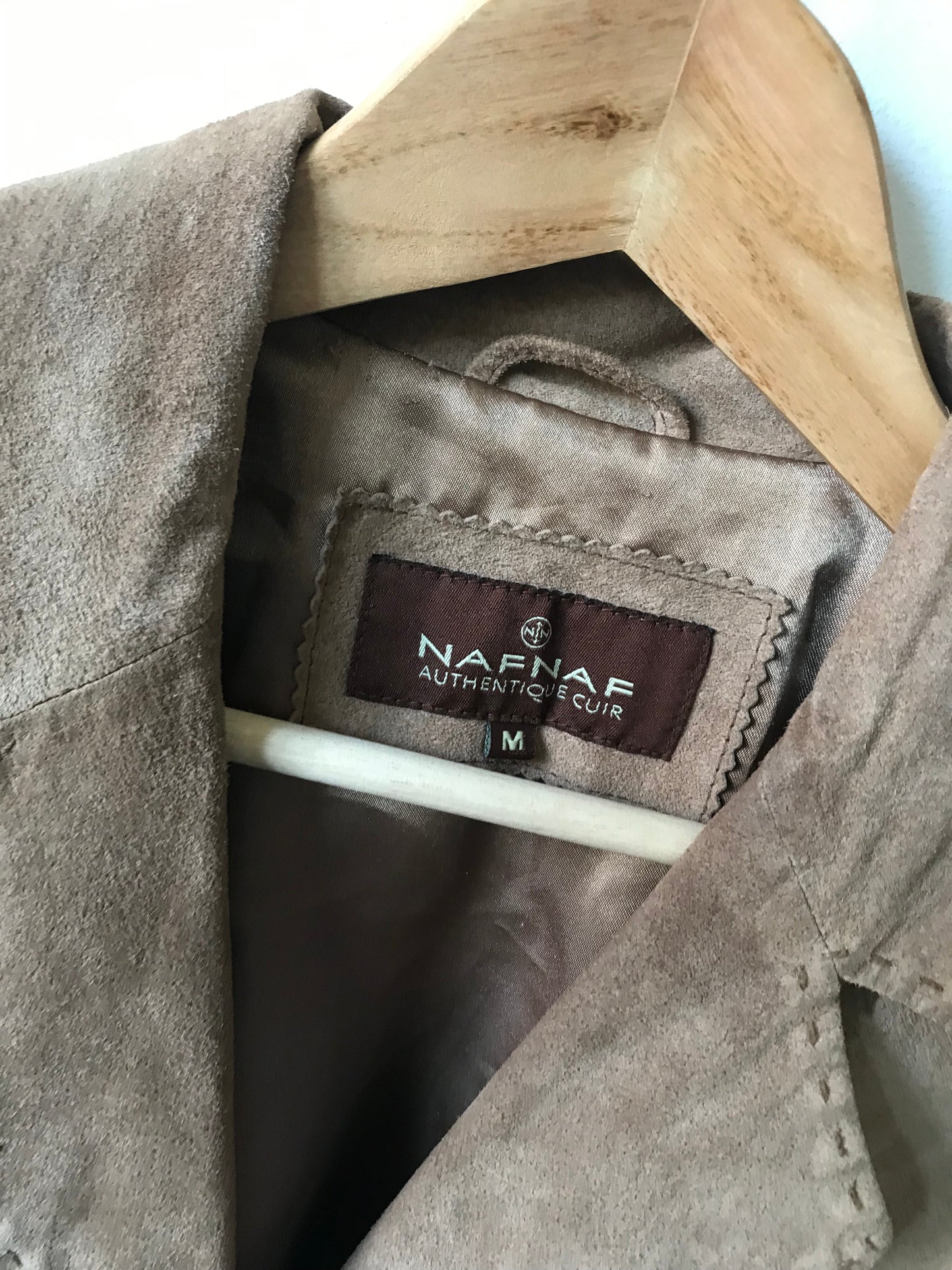 Naf Naf suede coat 90s