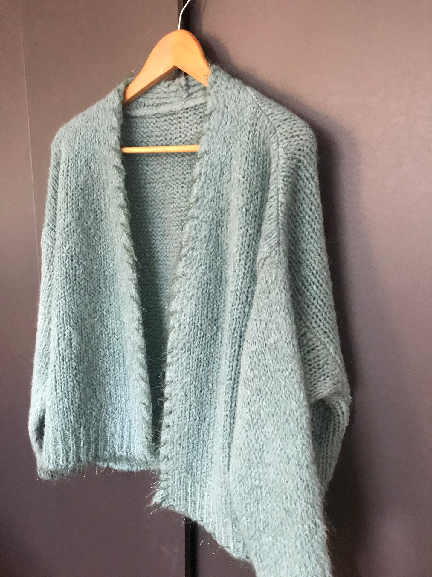 Turquoise wool cardigan