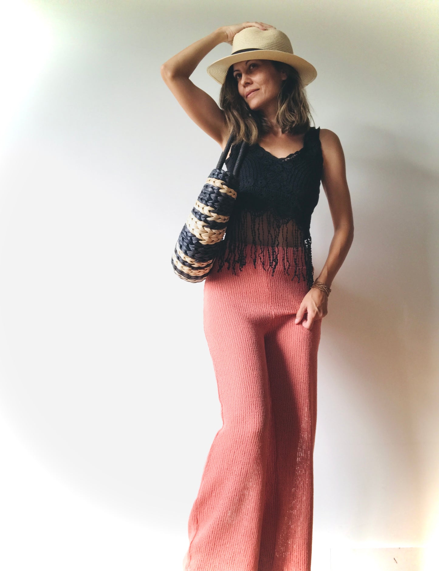 Free People wide leg crochet