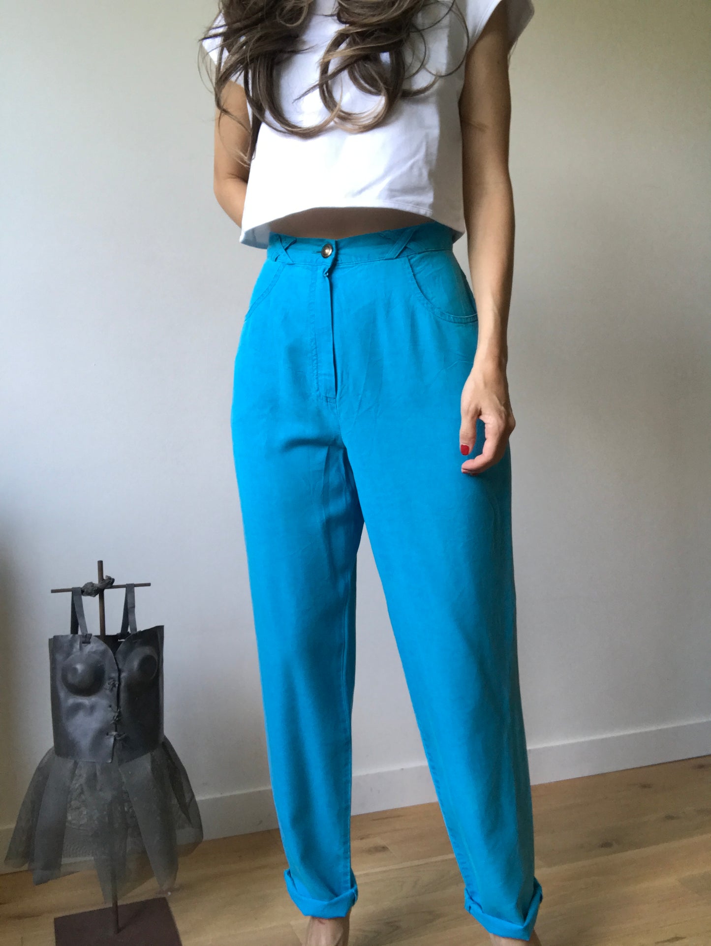 Vintage 90s high waist coton pants