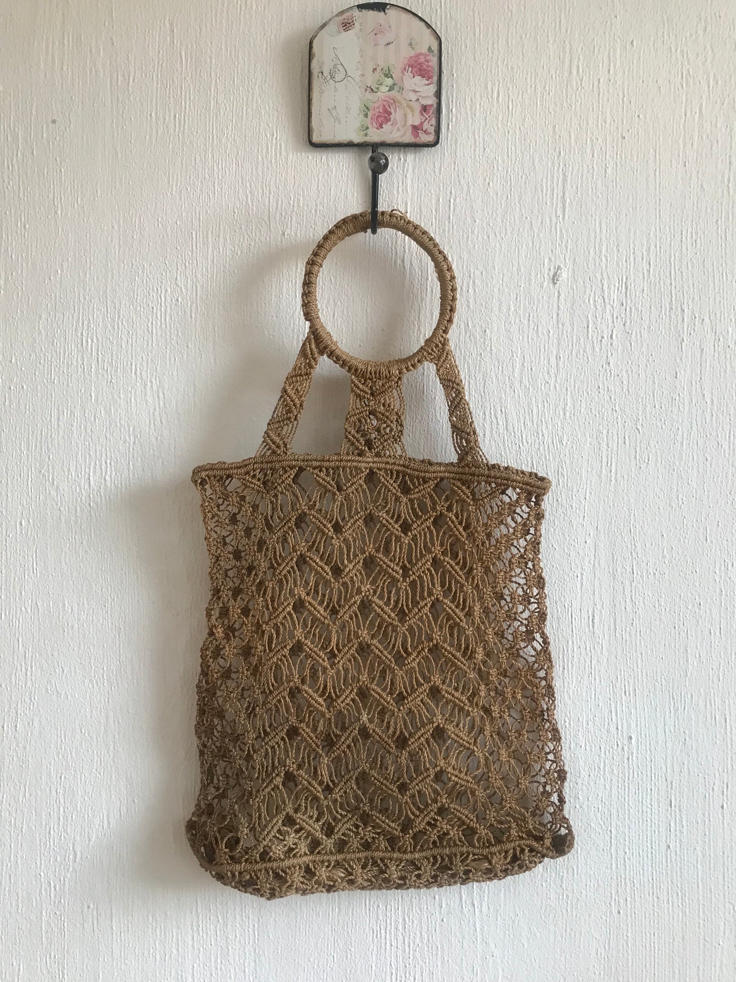 Vintage macrame purse