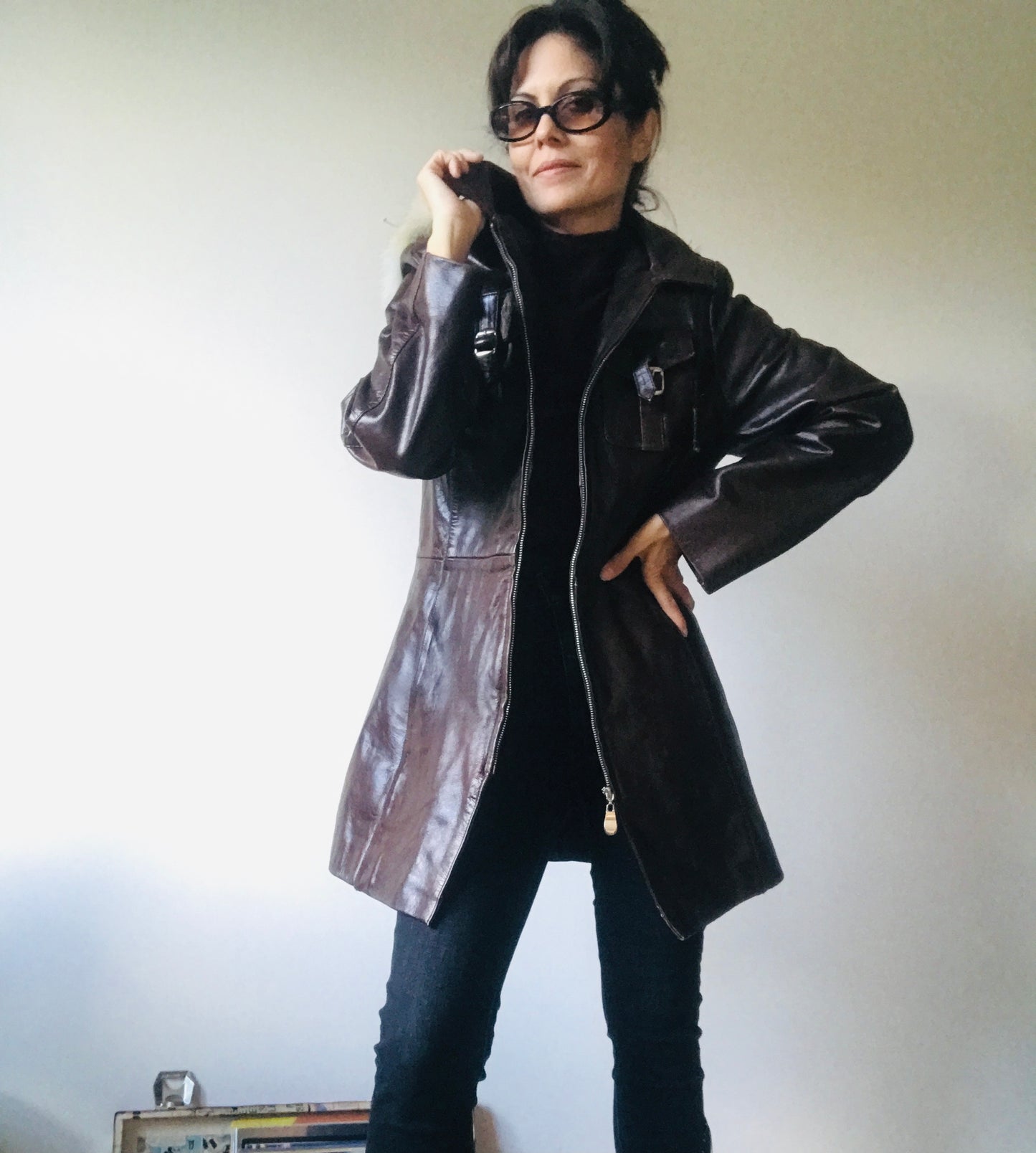 Vintage leather coat