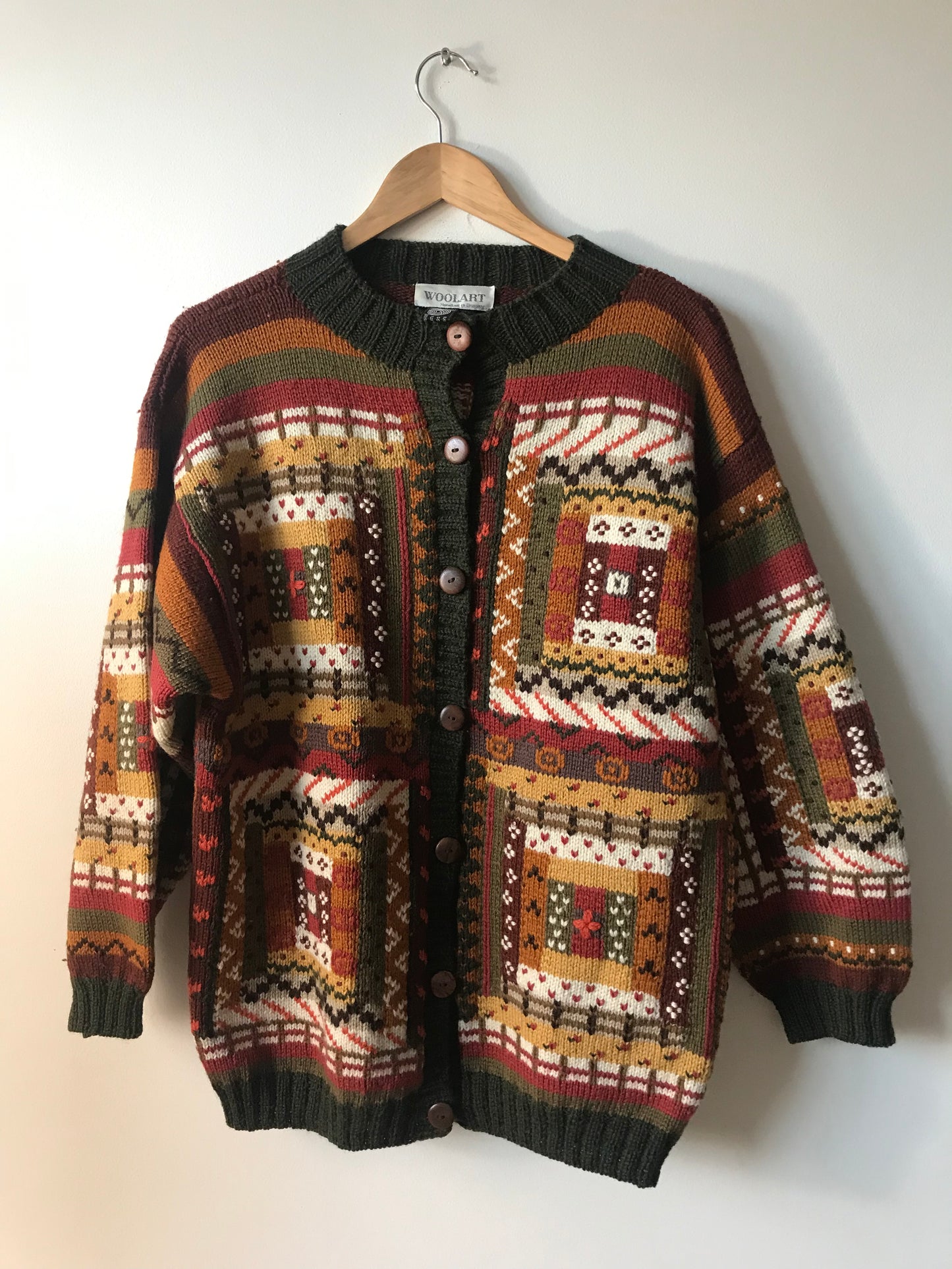 Knitted wool cardigan