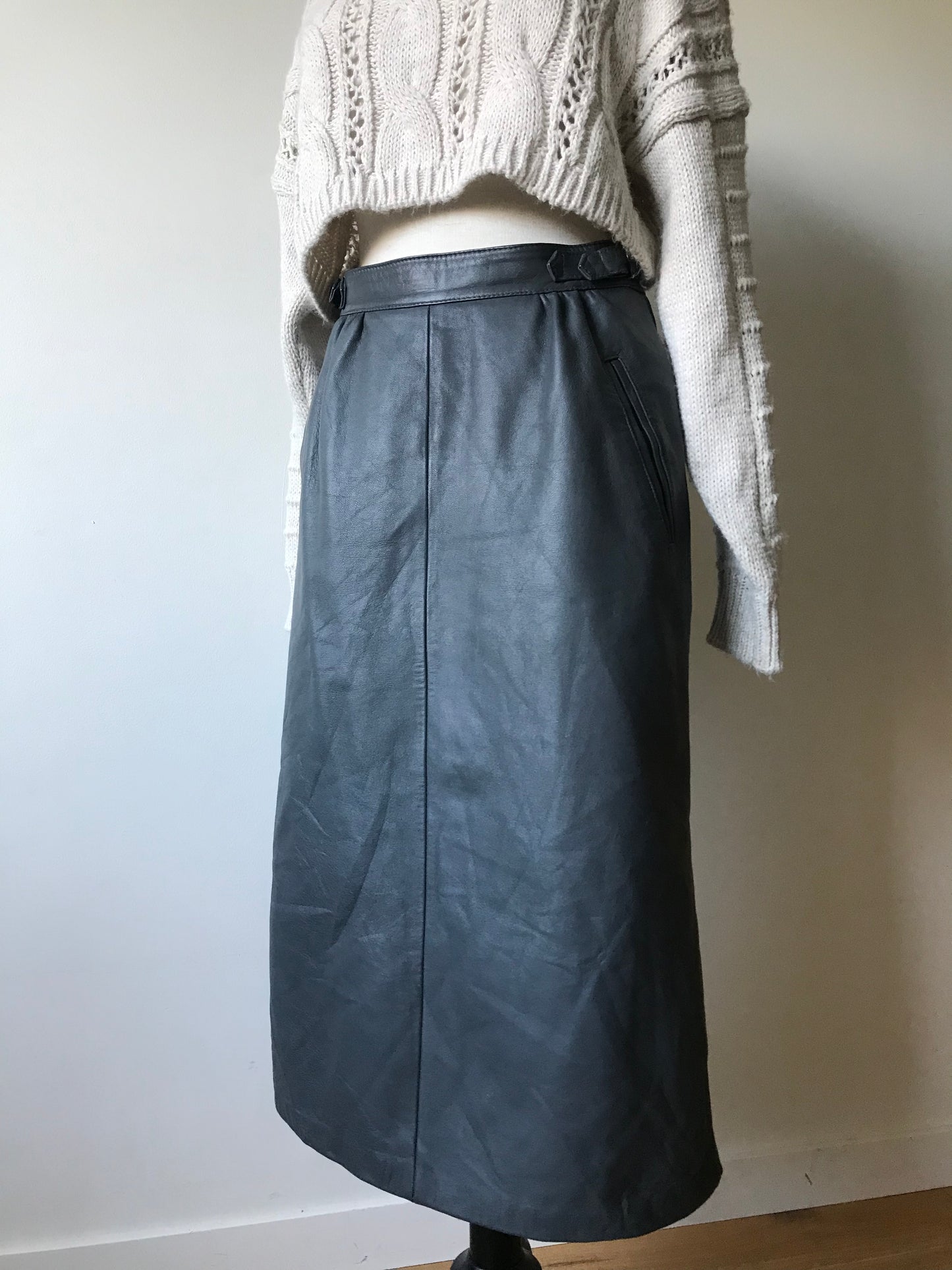 Vintage leather skirt