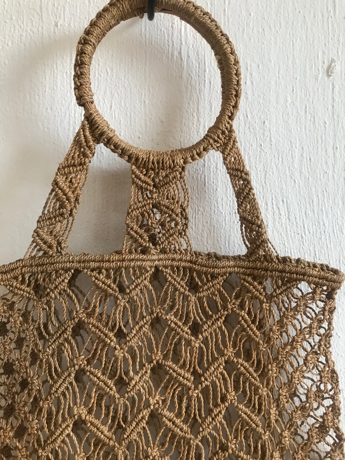 Vintage macrame purse