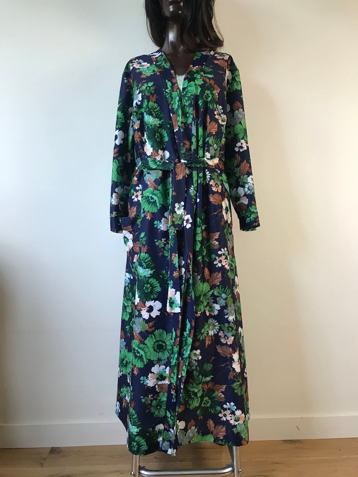 Vintage belted maxi dressing gown