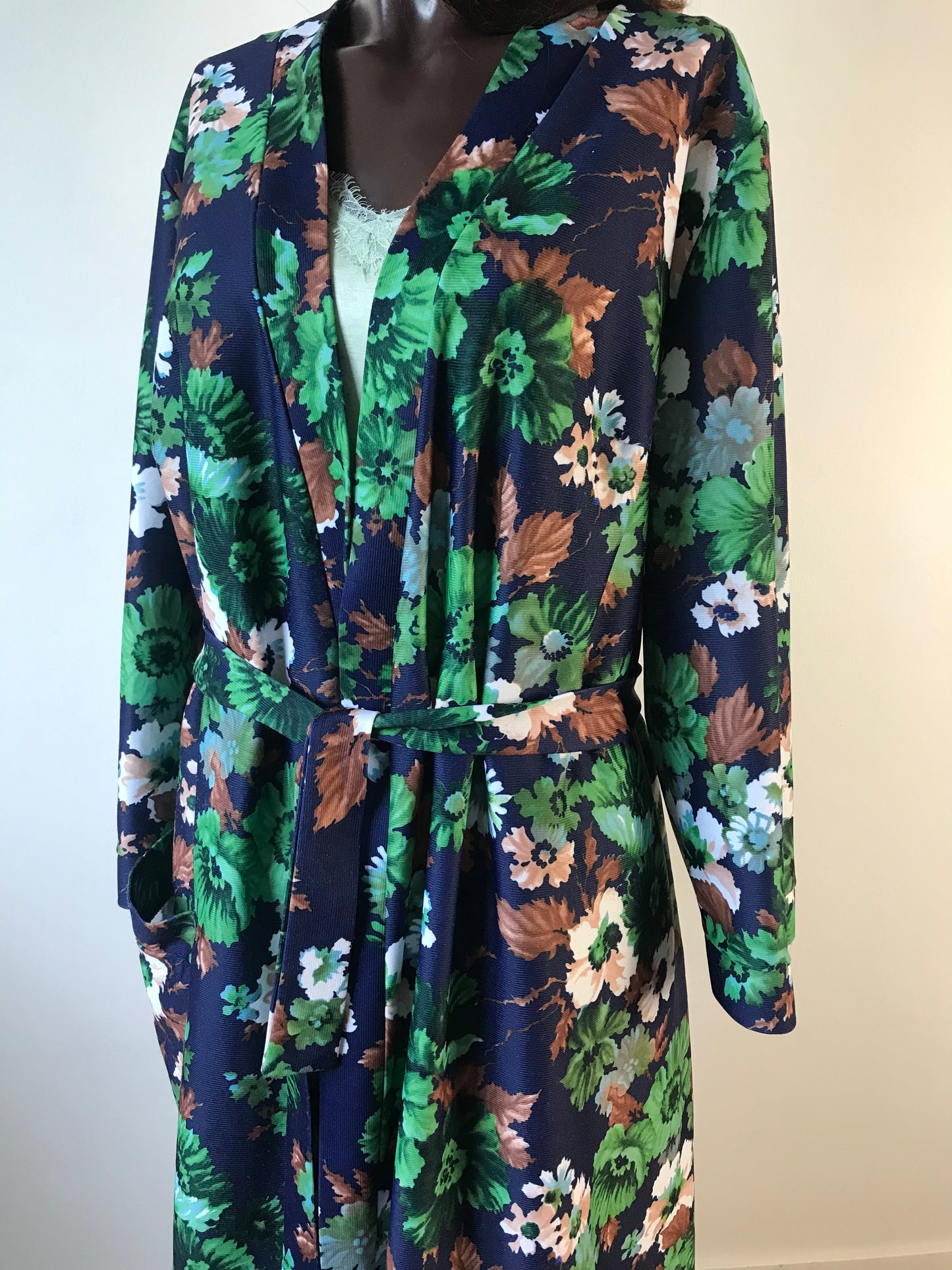 Vintage belted maxi dressing gown