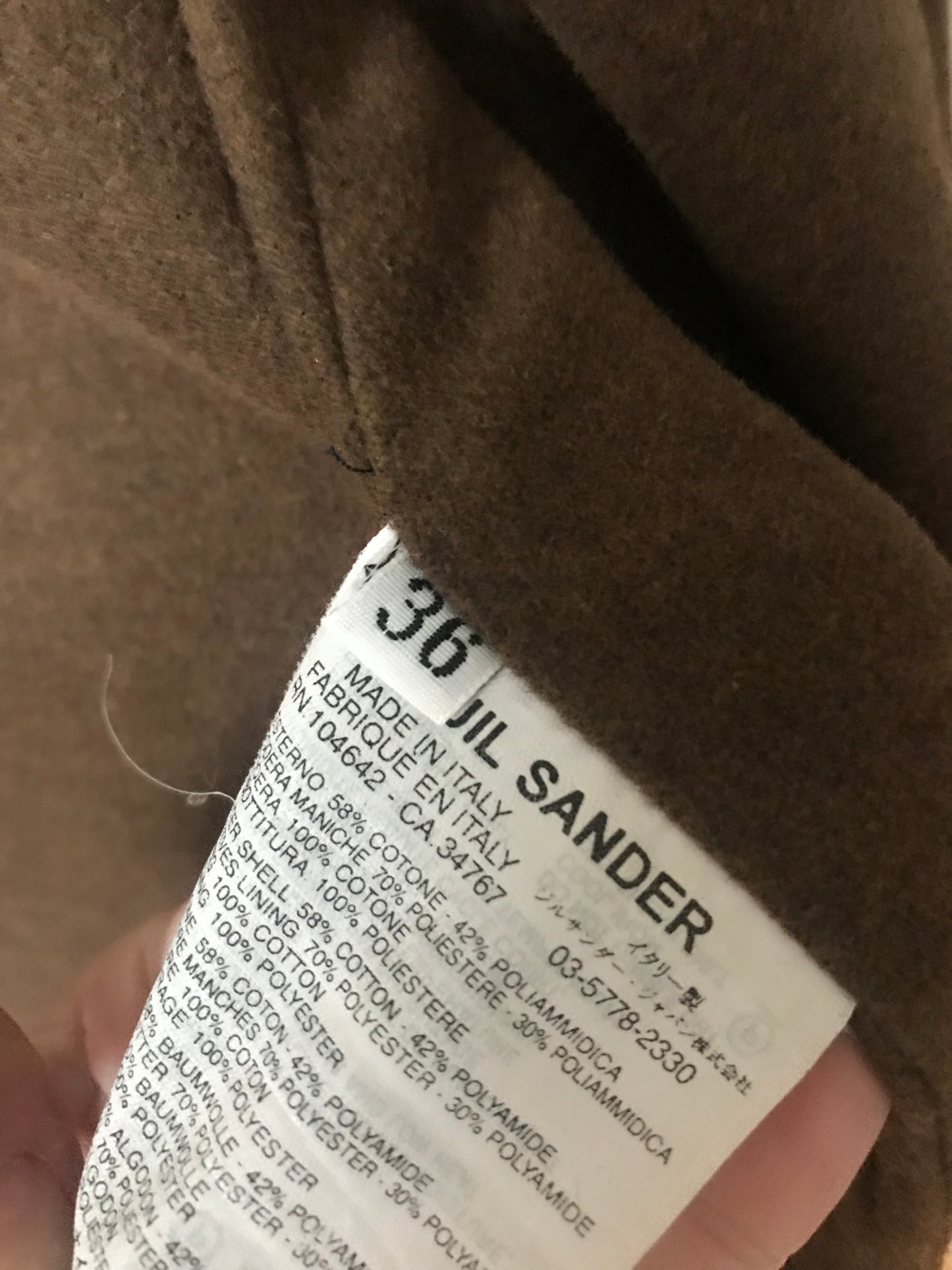 Jil Sander trench coat