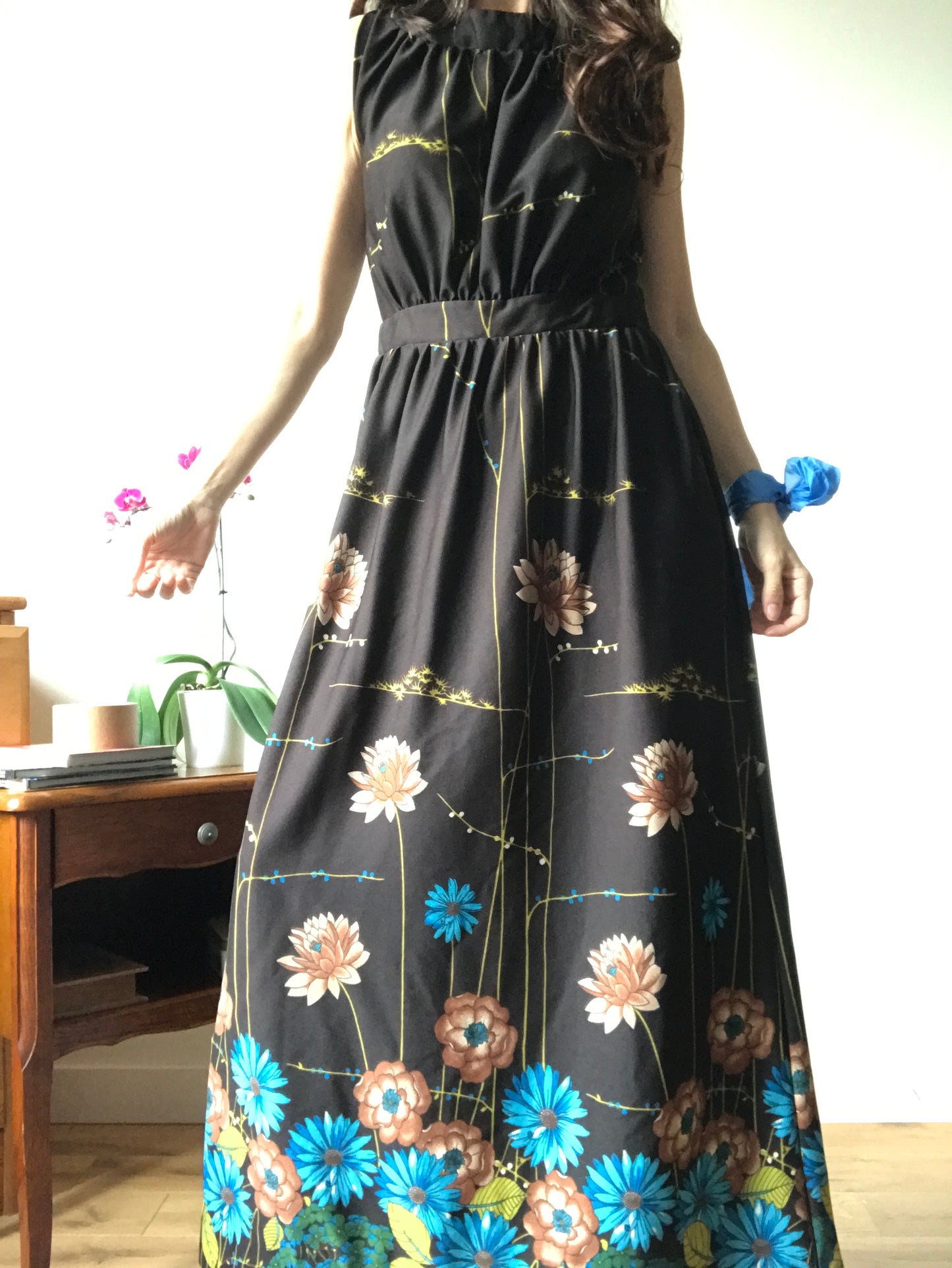 70s vintage maxi dress