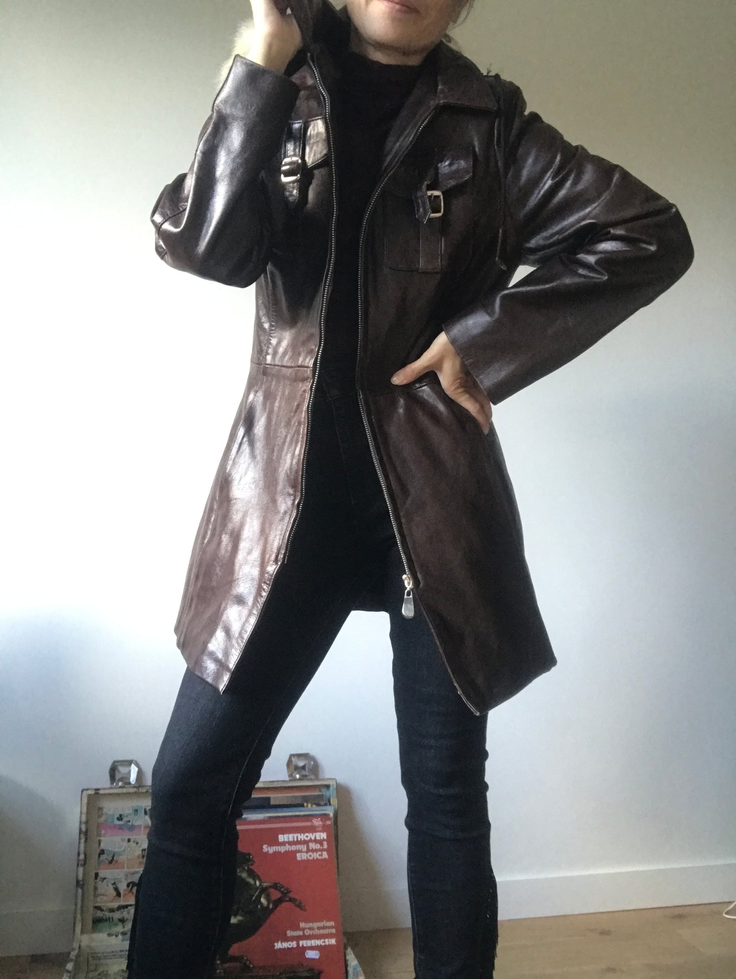 Vintage leather coat