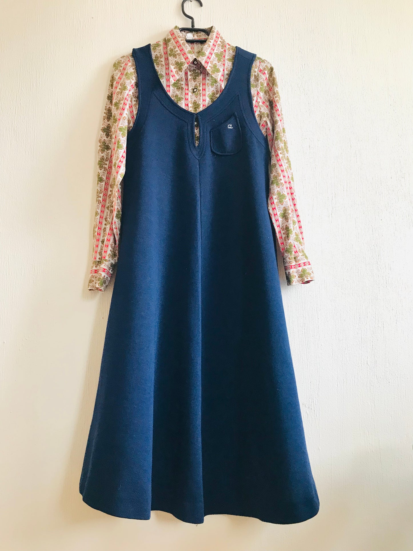 Claire Laurent 70s gilet dress