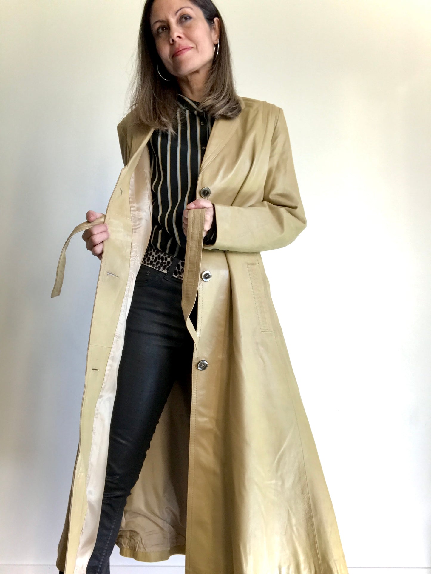 Maxi Leather trench 70s