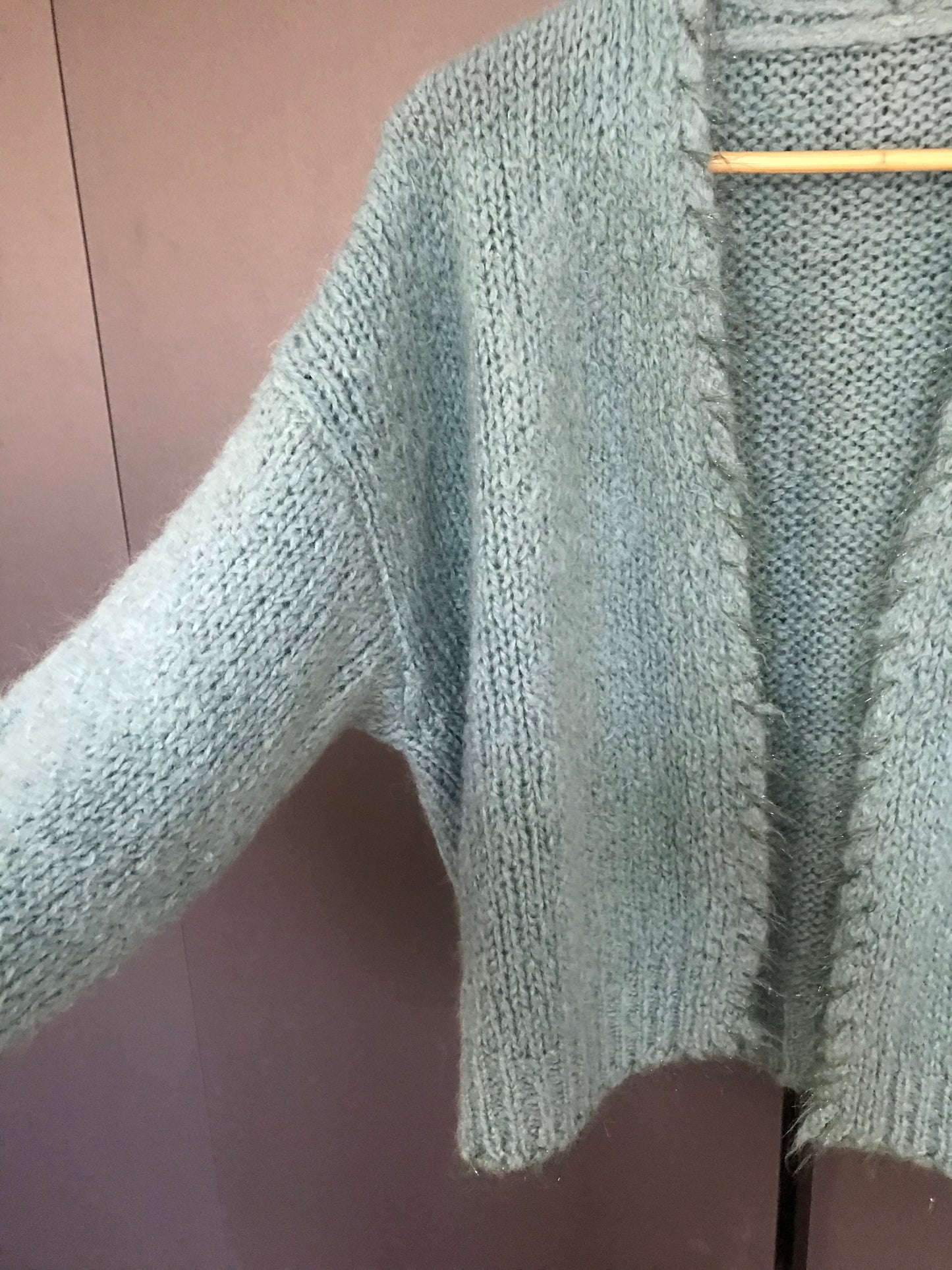 Turquoise wool cardigan